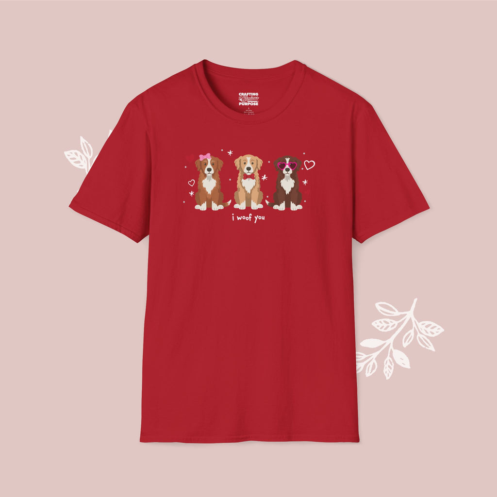 I Woof You Cute Nova Scotia Duck Tolling Retriever Trio Dog Tee — Valentine's T-Shirt
