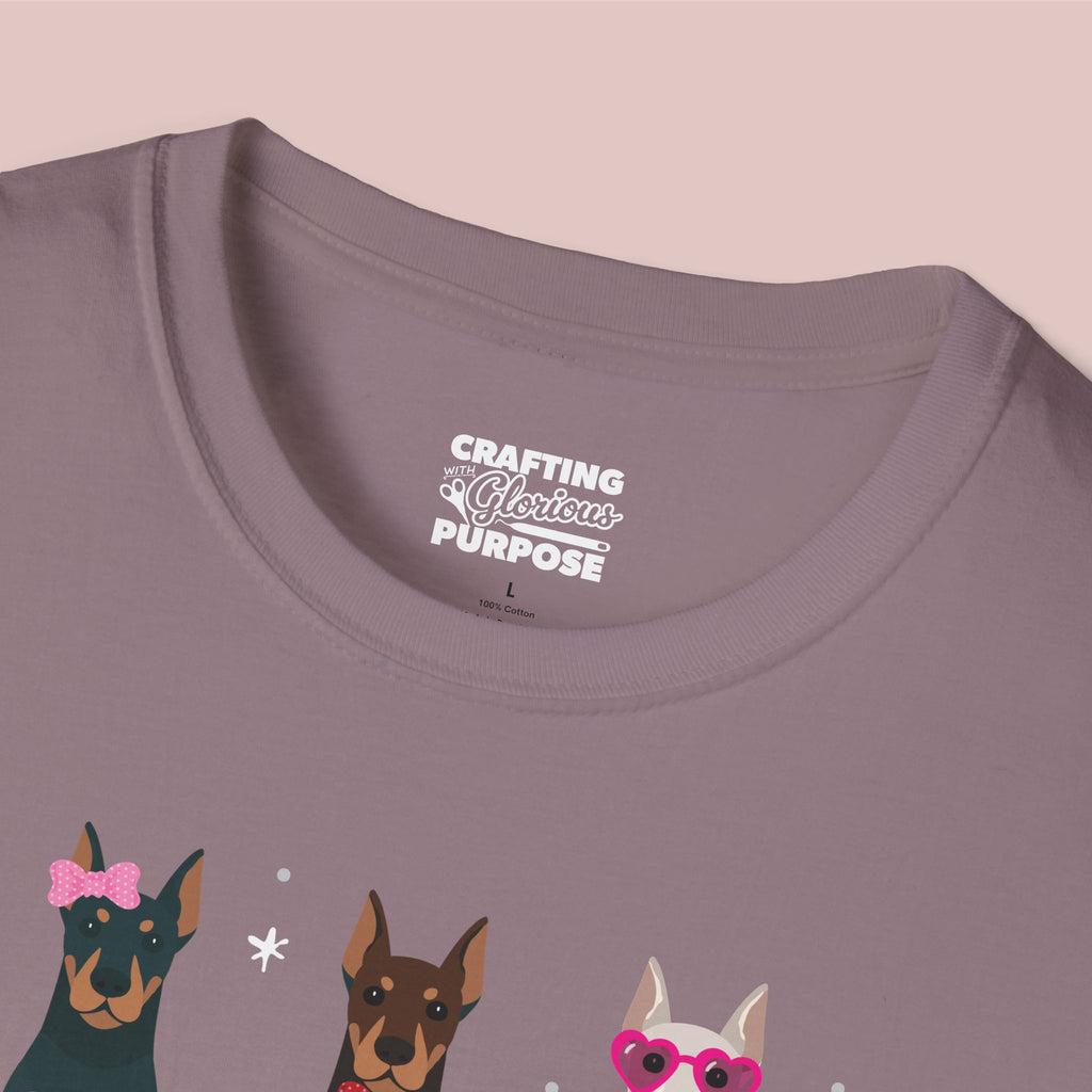 I Woof You Cute Dobermann Trio Dog Tee — Valentine's T-Shirt