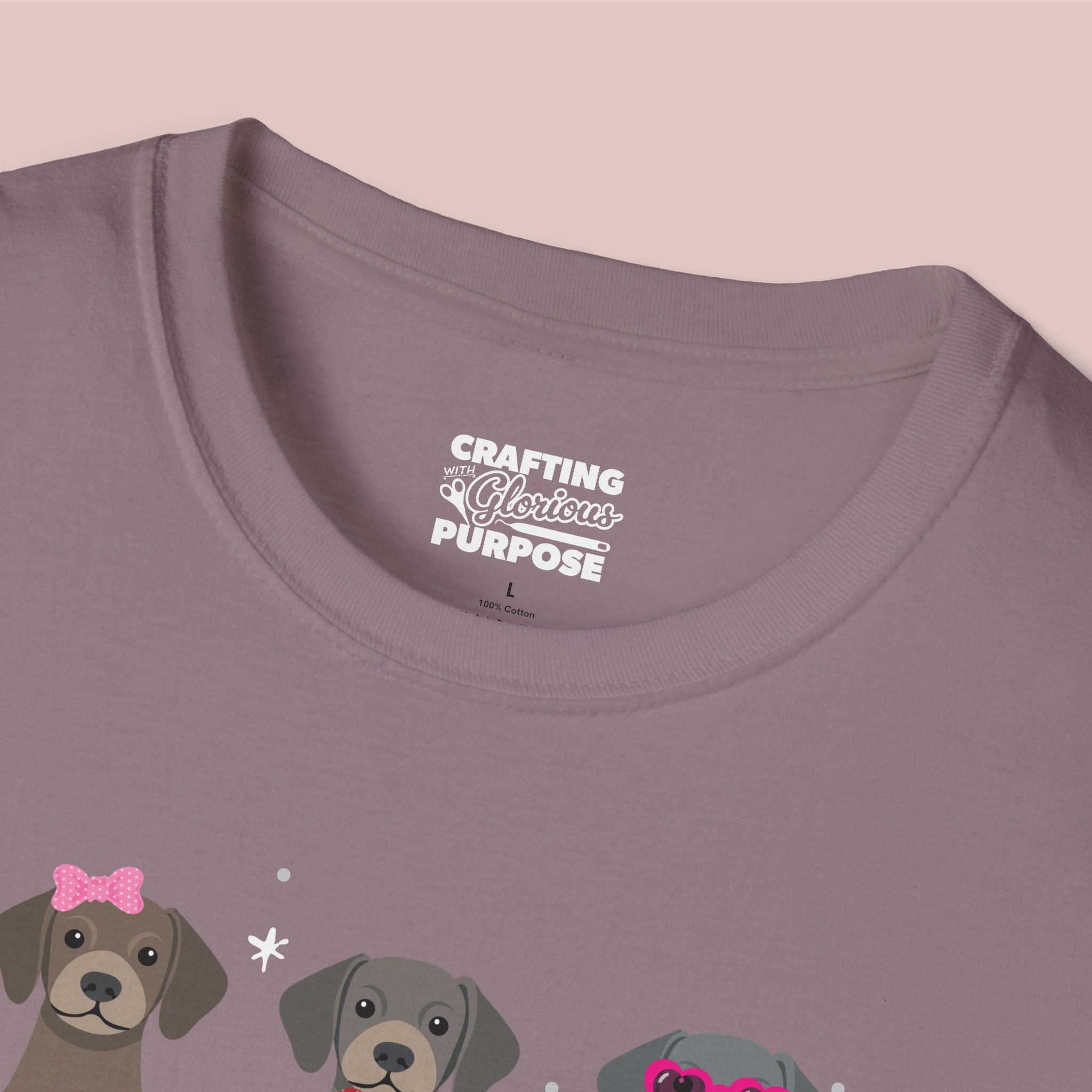 I Woof You Cute Weimaraner Trio Dog Tee — Valentine's T-Shirt