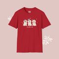 Maltese Patriotic Dog Trio T-Shirt — 'Red, White & Woof' Cute America Graphic Tee