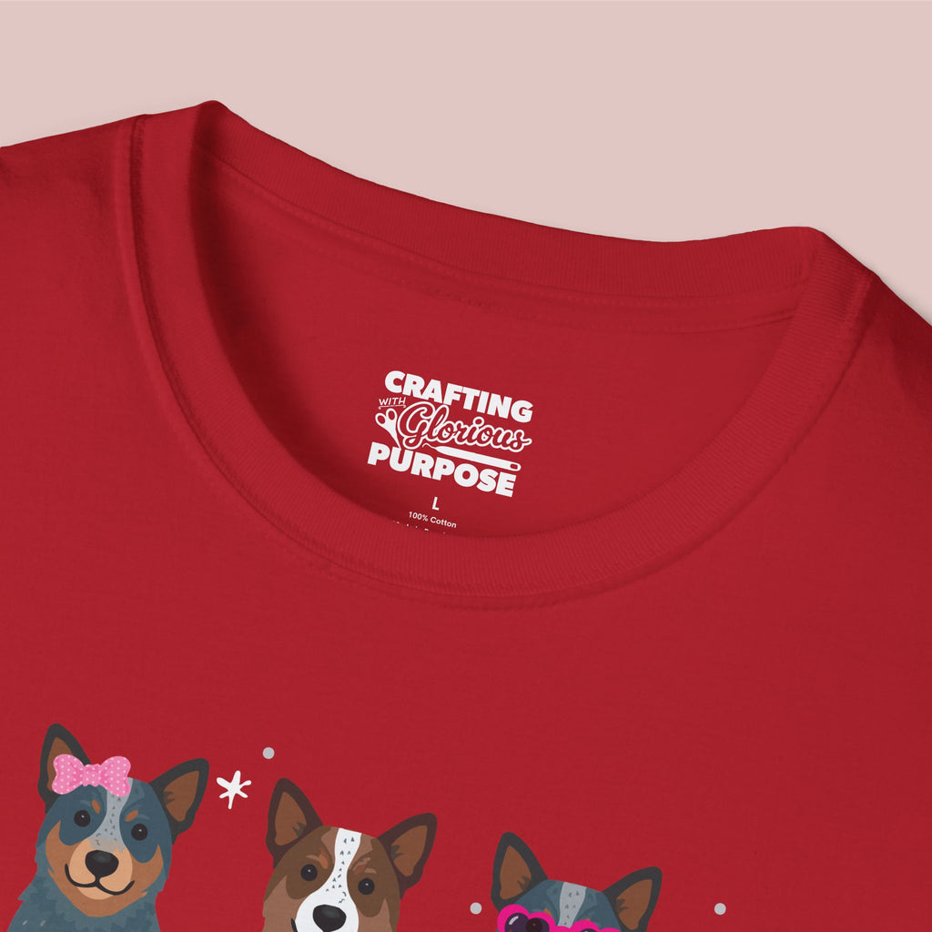 I Woof You Cute Australian Cattledog Trio Dog Tee — Valentine's T-Shirt