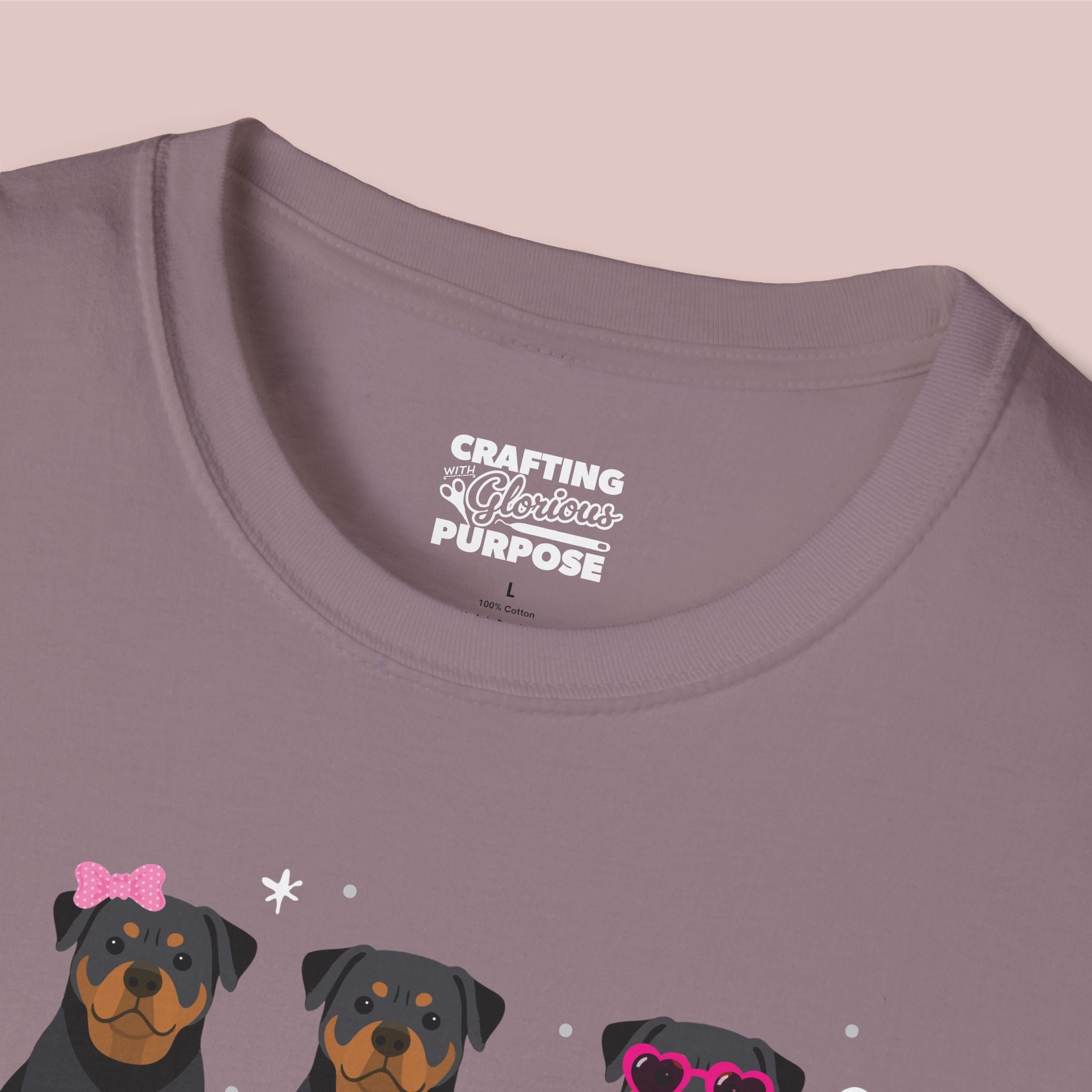 I Woof You Cute Rottweiler Trio Dog Tee — Valentine's T-Shirt