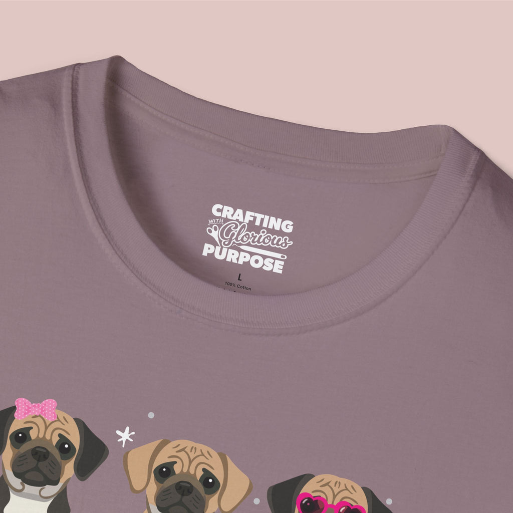 I Woof You Cute Puggle Trio Dog Tee — Valentine's T-Shirt