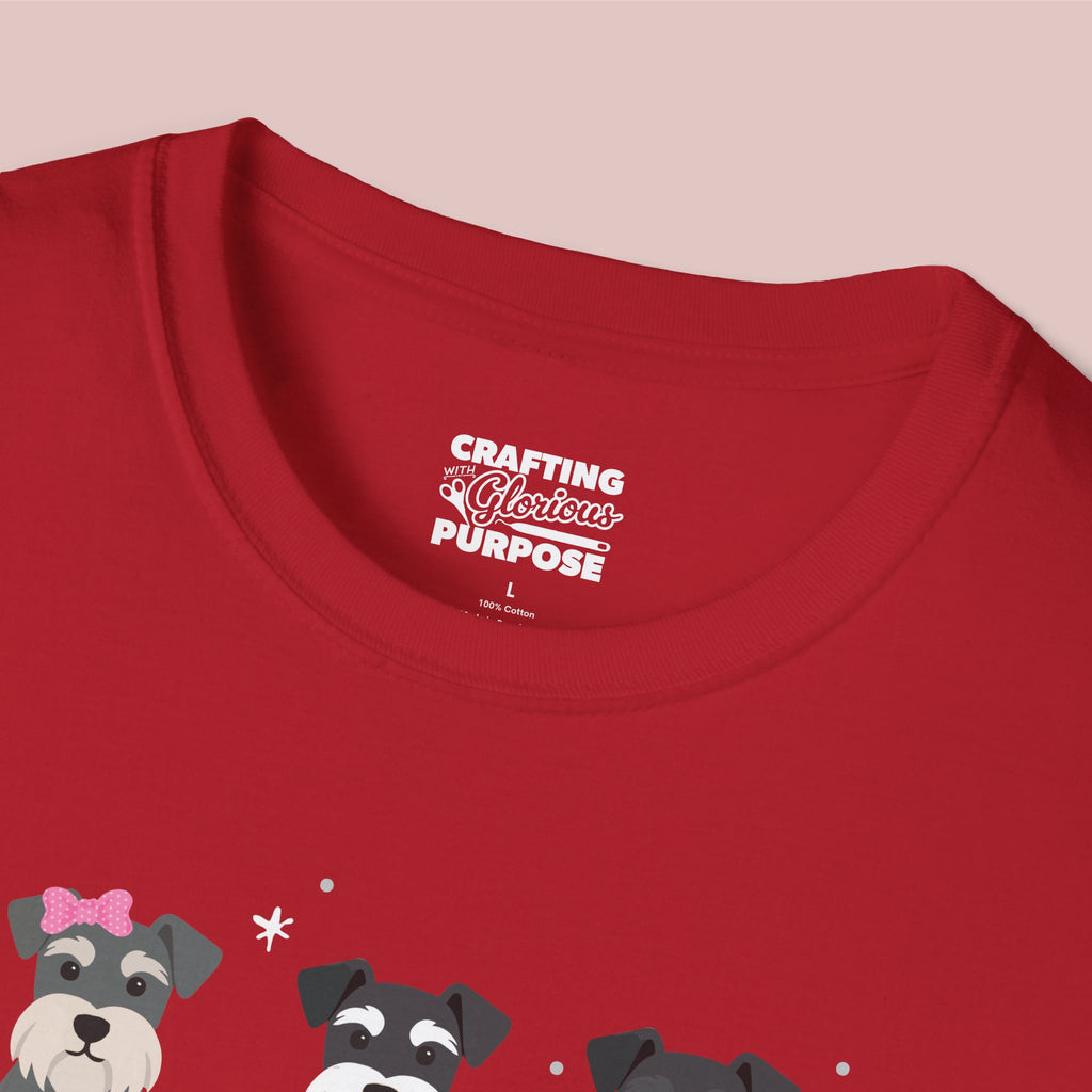 I Woof You Cute Schnauzer Trio Dog Tee — Valentine's T-Shirt