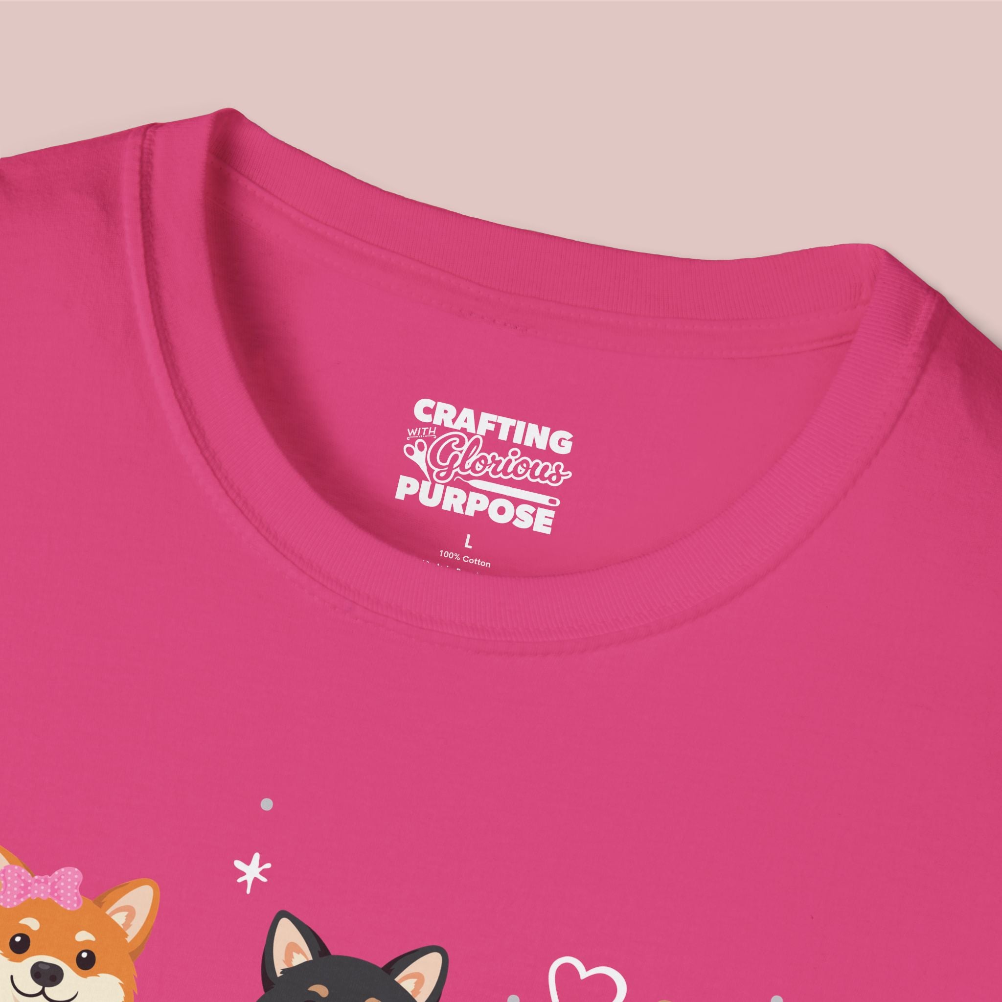 I Woof You Cute Shiba Inu Trio Dog Tee — Valentine's T-Shirt