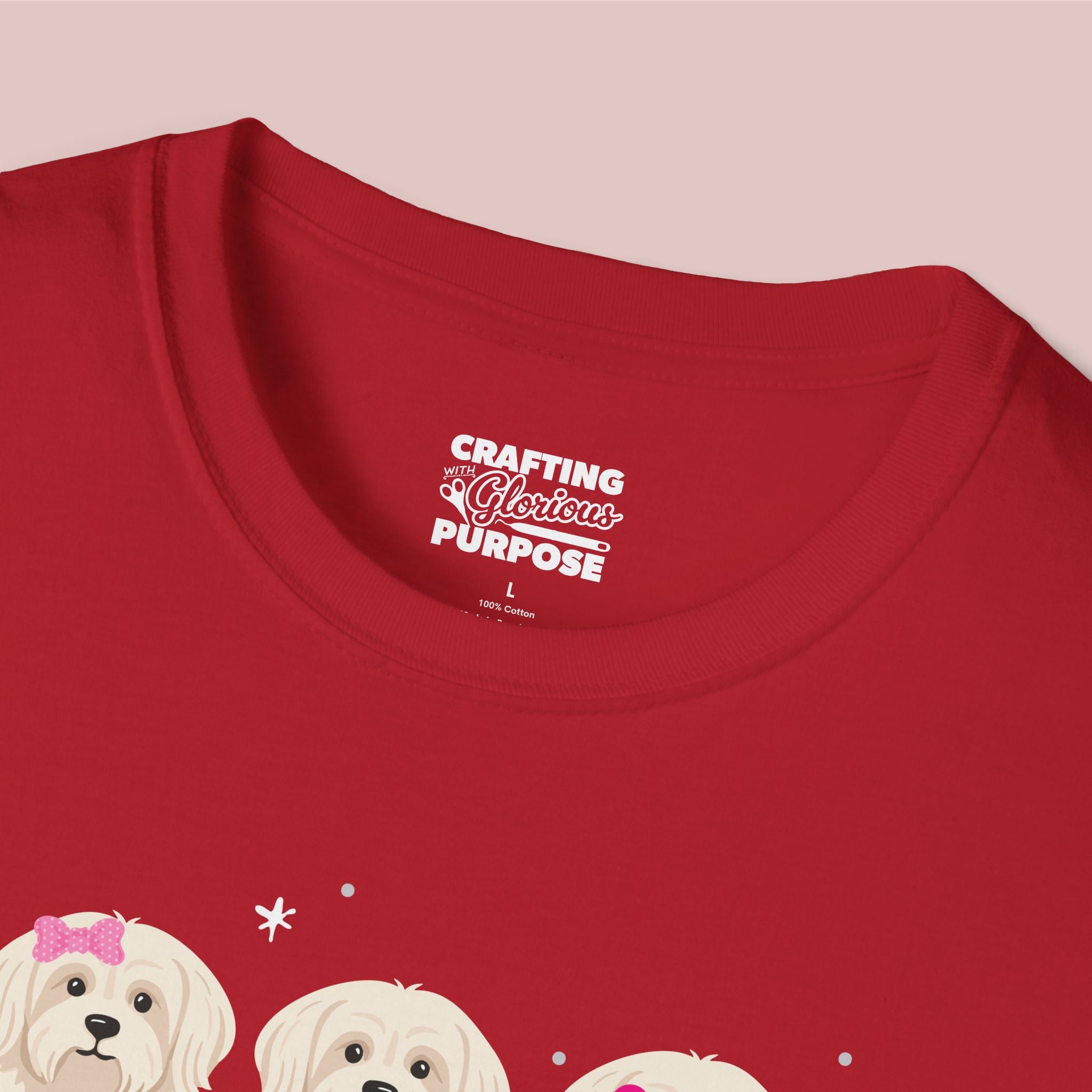 I Woof You Cute Maltese Trio Dog Tee — Valentine's T-Shirt