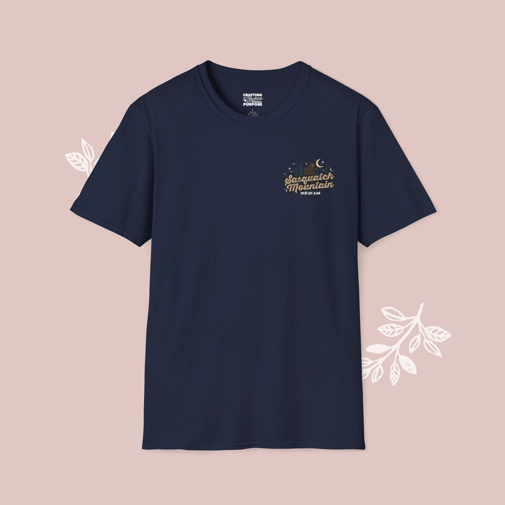 Sasquatch Mountain — "Sasquatch Mountain: You're Not Alone" Retro Graphic T-Shirt