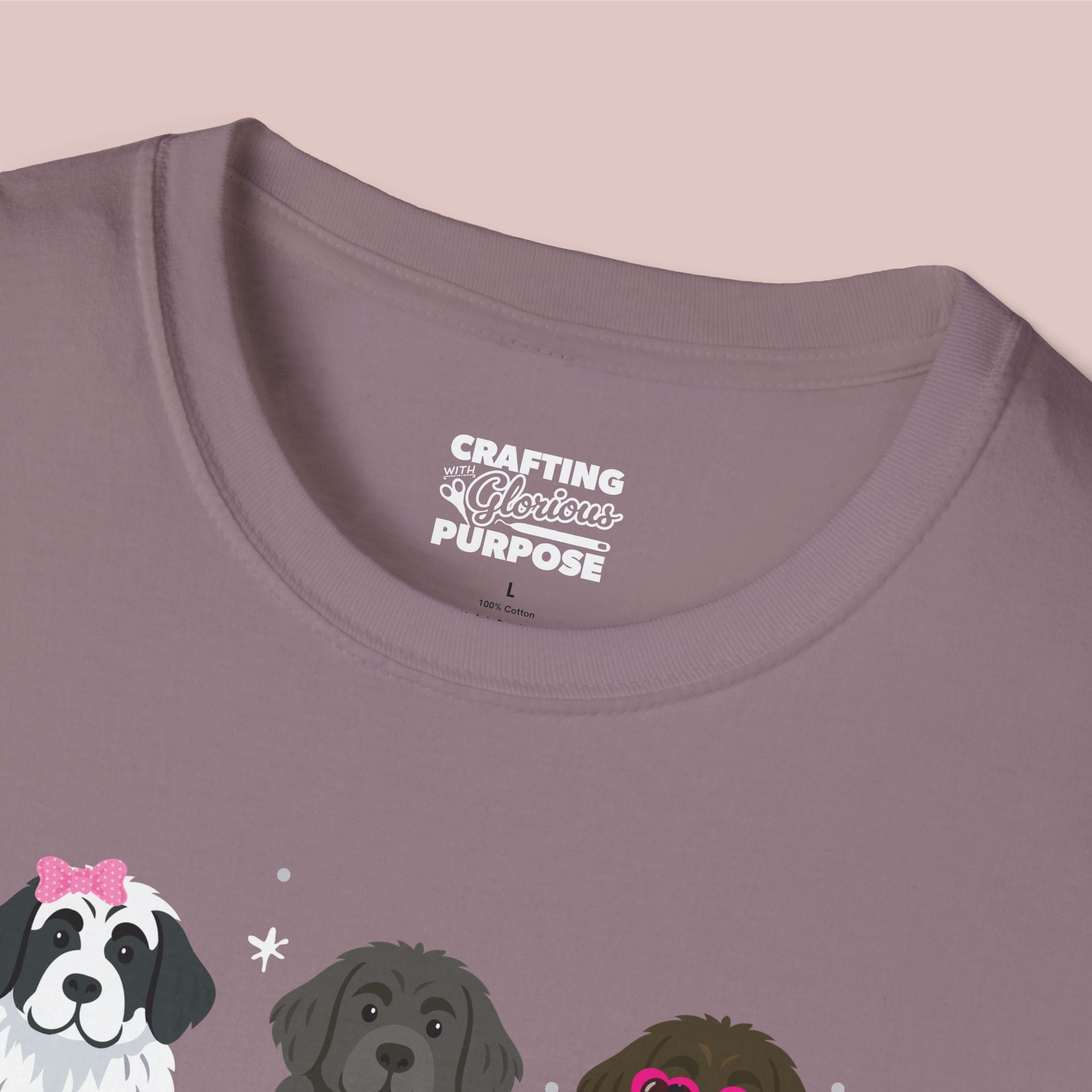 I Woof You Cute Newfoundland Trio Dog Tee — Valentine's T-Shirt