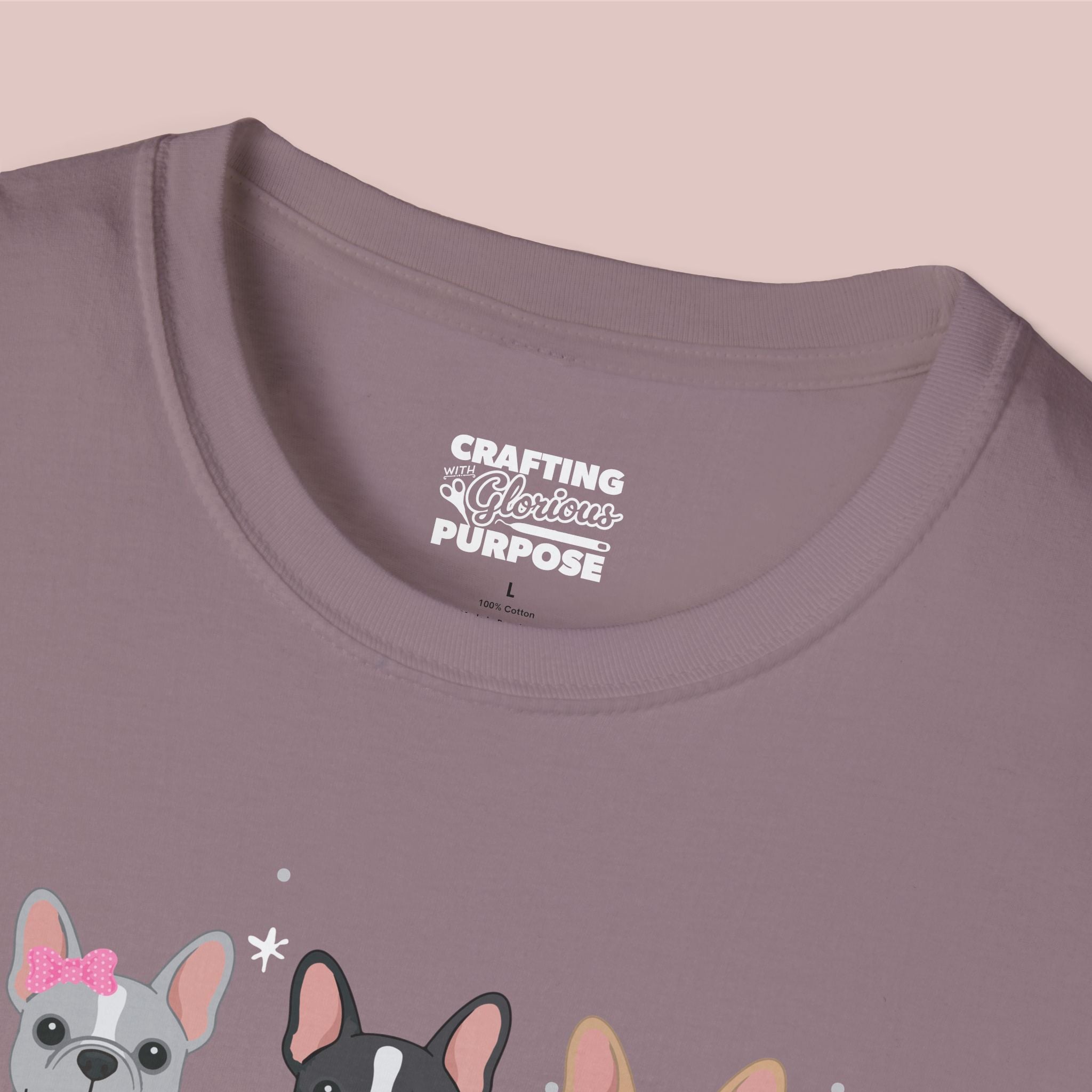 I Woof You Cute French Bulldog Trio Dog Tee — Valentine's T-Shirt