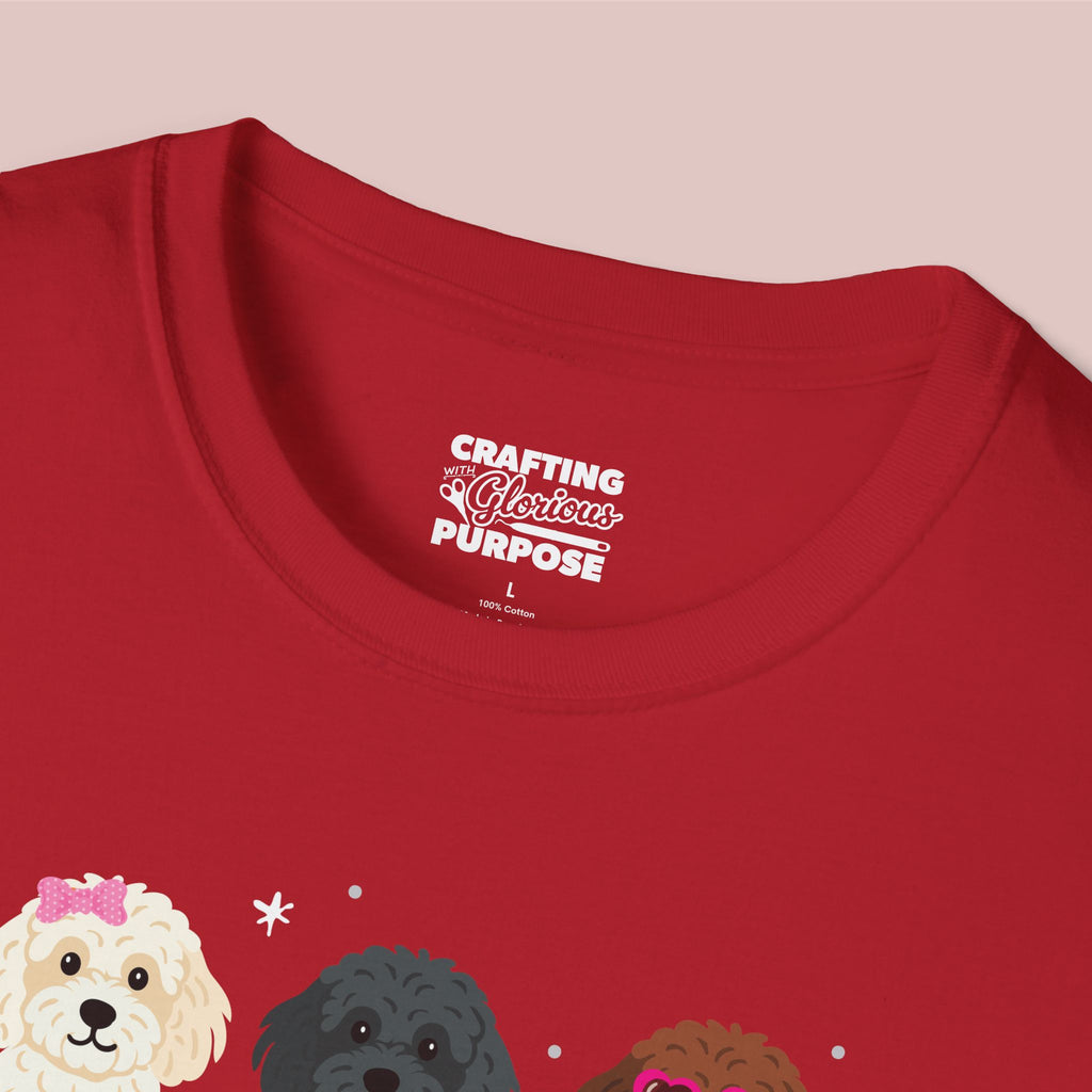 I Woof You Cute Cockapoo Trio Dog Tee — Valentine's T-Shirt