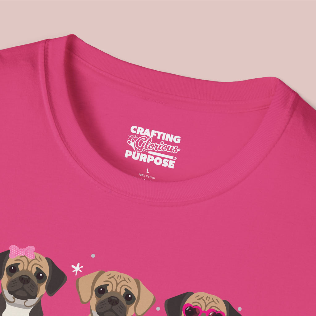 I Woof You Cute Puggle Trio Dog Tee — Valentine's T-Shirt