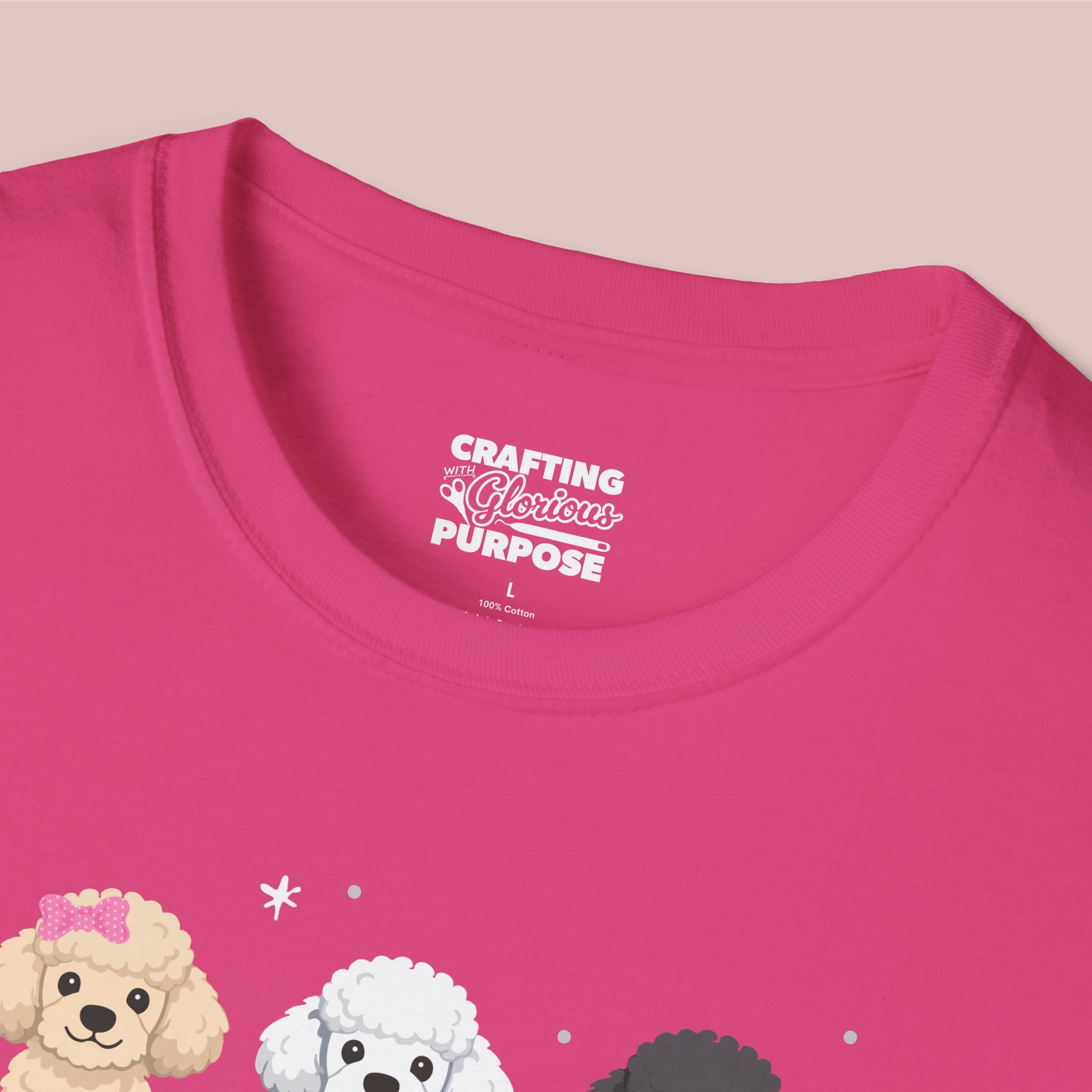 I Woof You Cute Poodle Trio Dog Tee — Valentine's T-Shirt
