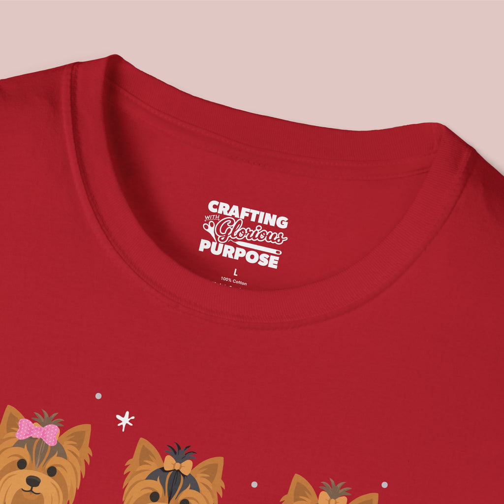 I Woof You Cute Yorkshire Terrier Trio Dog Tee — Valentine's T-Shirt