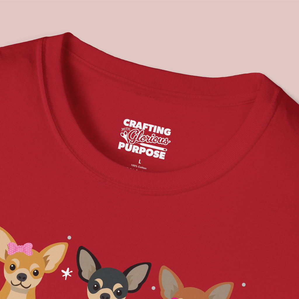 I Woof You Cute Chihuahua Trio Dog Tee — Valentine's T-Shirt