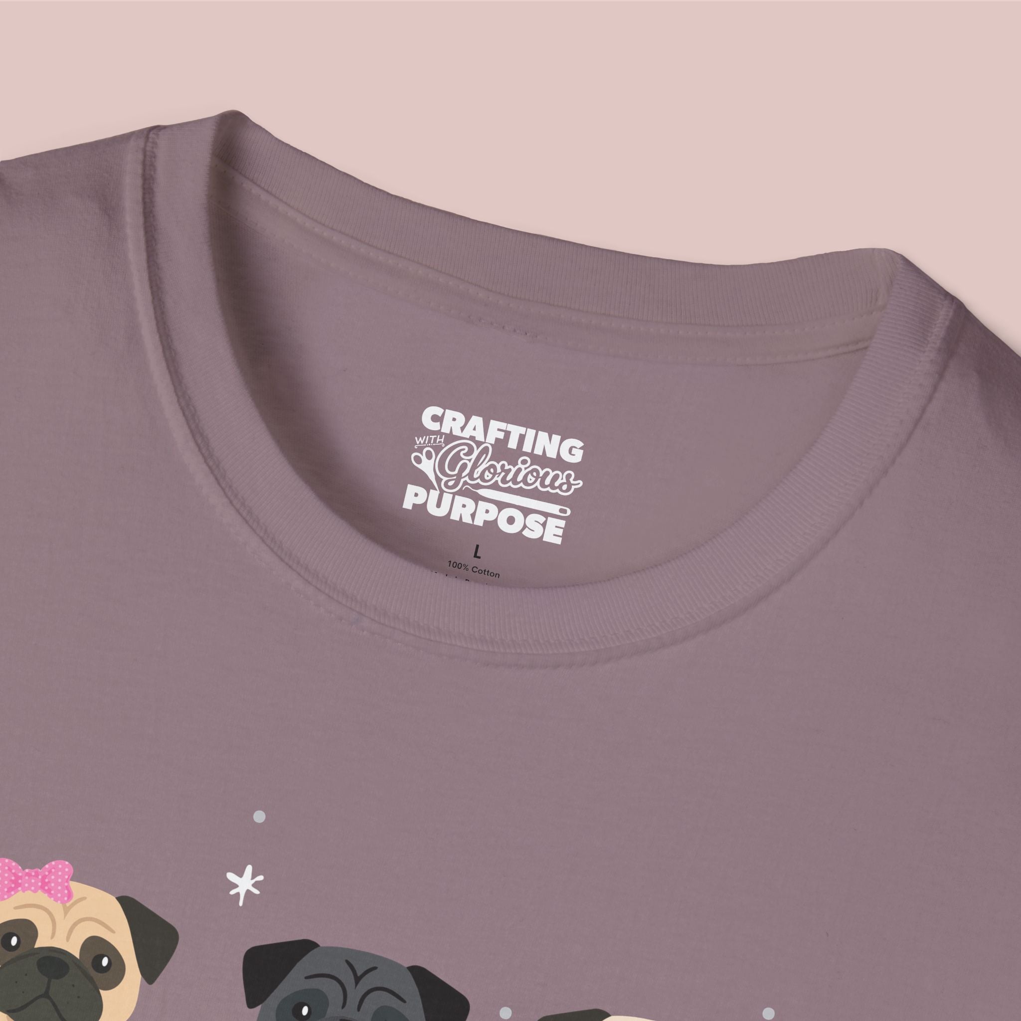 I Woof You Cute Pug Trio Dog Tee — Valentine's T-Shirt