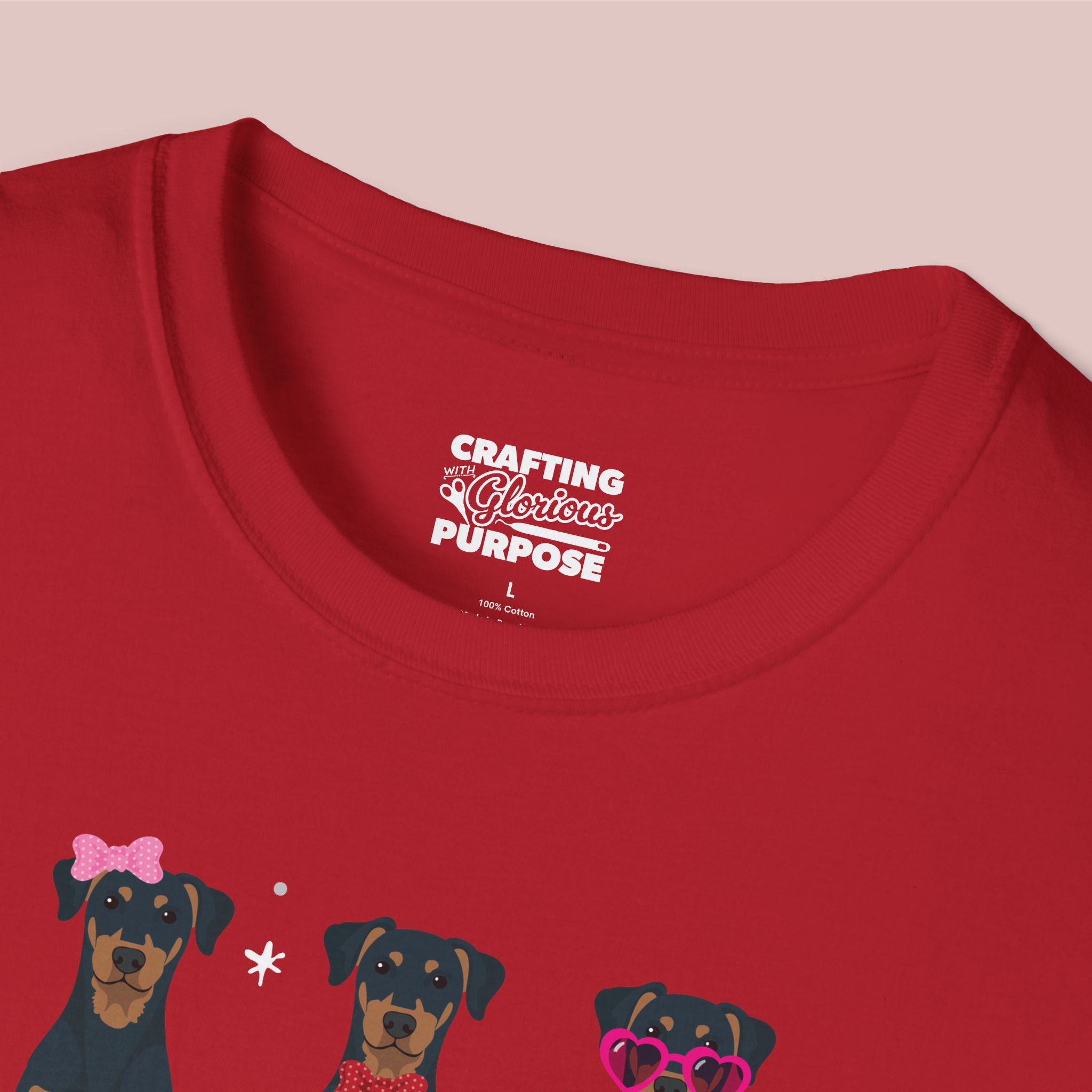 I Woof You Cute Beauceron Trio Dog Tee — Valentine's T-Shirt