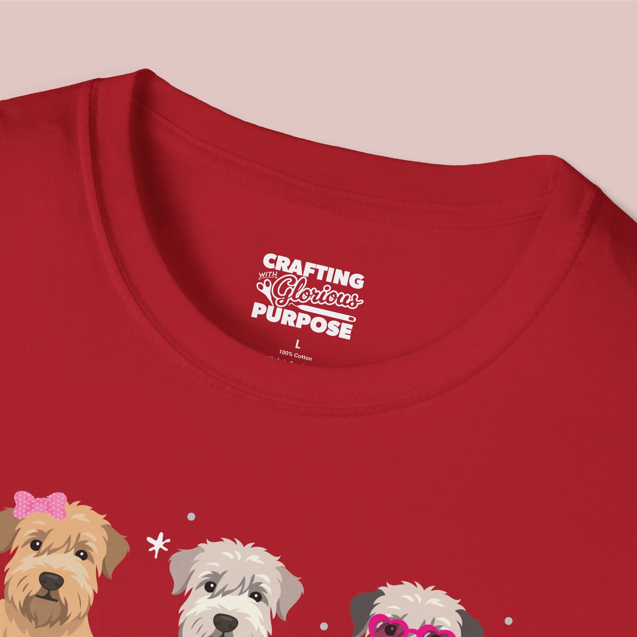 I Woof You Cute Wheaten Terrier Trio Dog Tee — Valentine's T-Shirt