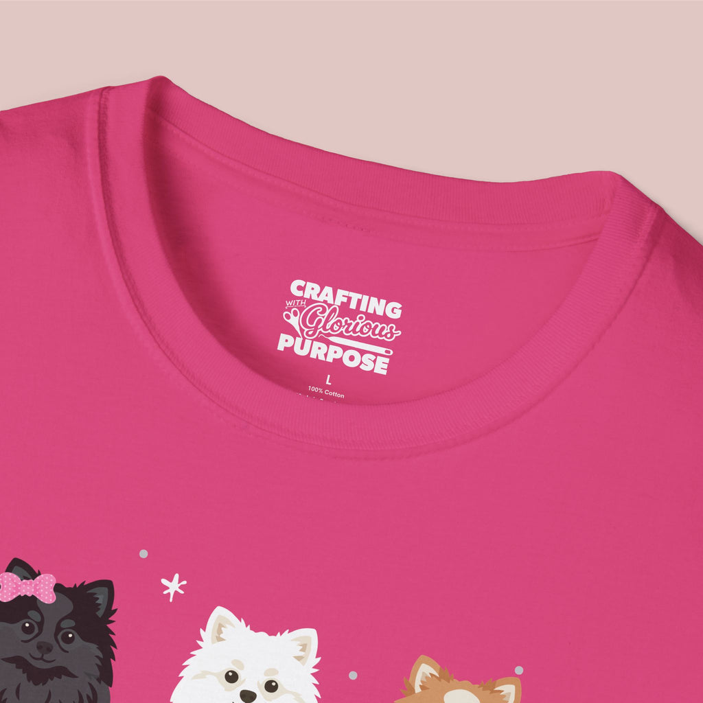 I Woof You Cute Pomeranian Trio Dog Tee — Valentine's T-Shirt