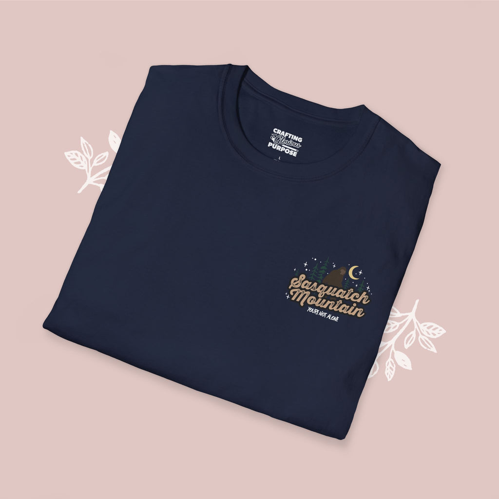 Sasquatch Mountain — "Sasquatch Mountain: You're Not Alone" Retro Graphic T-Shirt