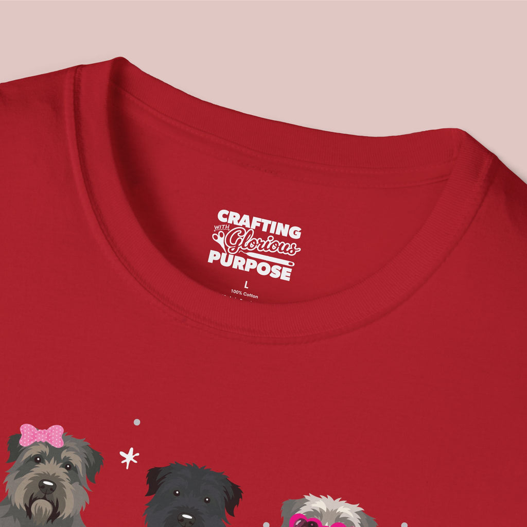 I Woof You Cute Bouvier Trio Dog Tee — Valentine's T-Shirt