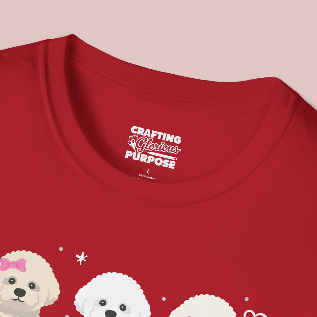 I Woof You Cute Bichon Frise Trio Dog Tee — Valentine's T-Shirt