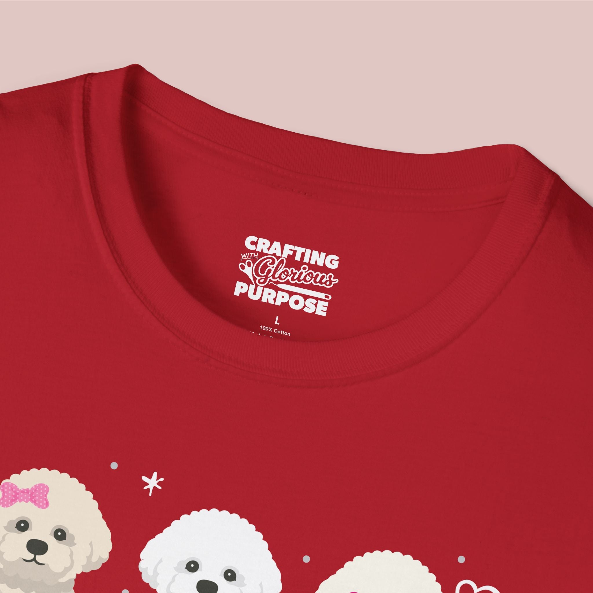 I Woof You Cute Bichon Frise Trio Dog Tee — Valentine's T-Shirt