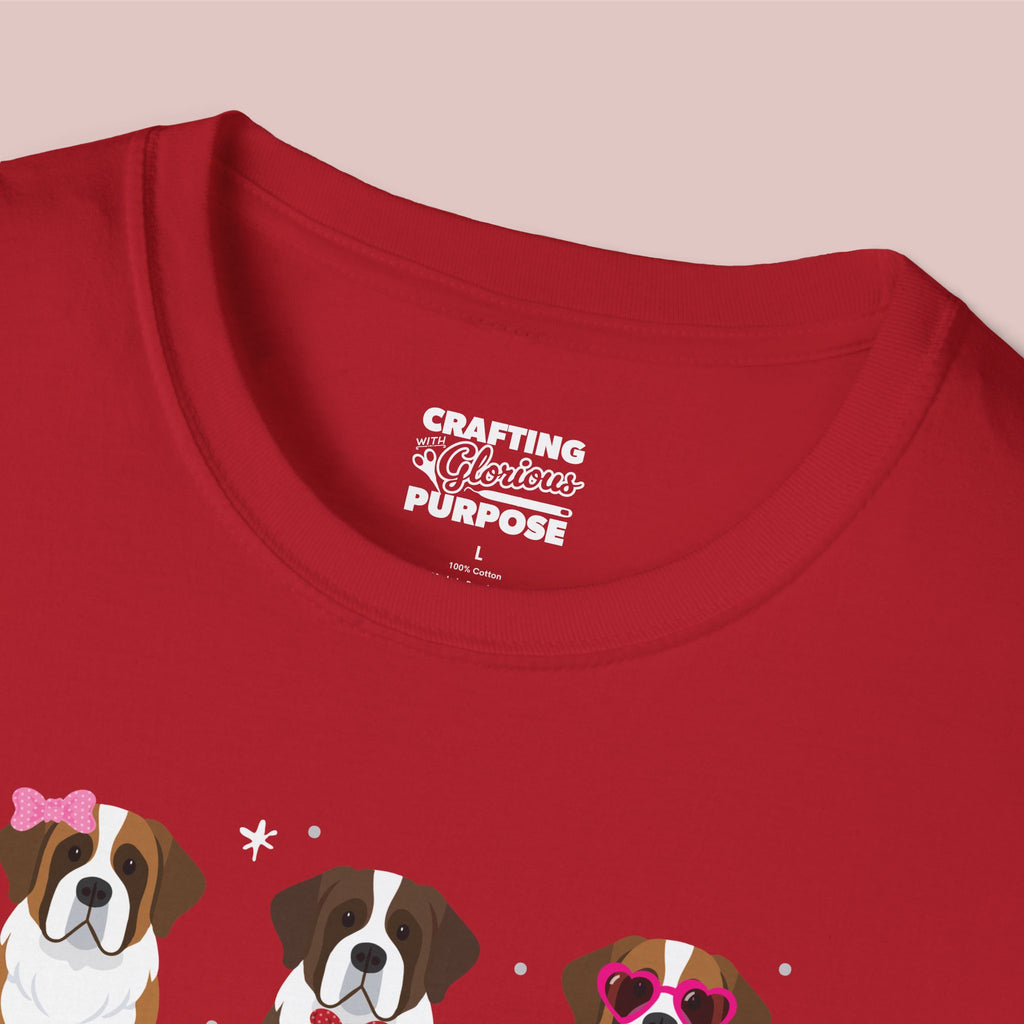 I Woof You Cute St. Bernard Trio Dog Tee — Valentine's T-Shirt