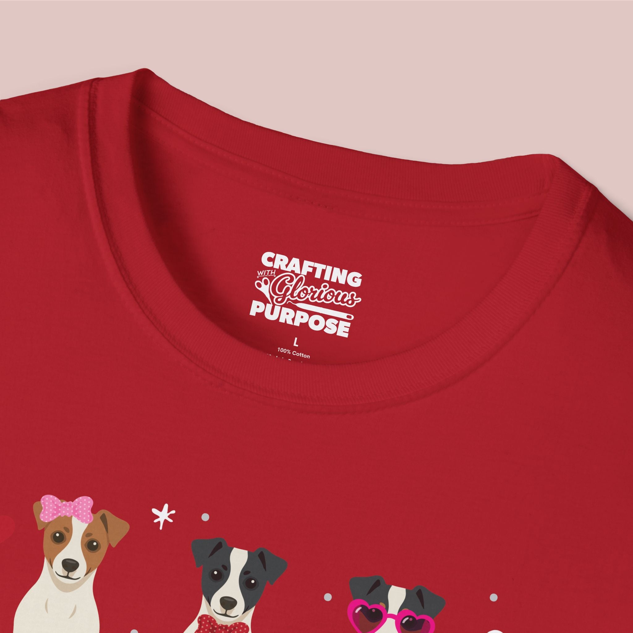 I Woof You Cute Jack Russell Terrier Trio Dog Tee — Valentine's T-Shirt