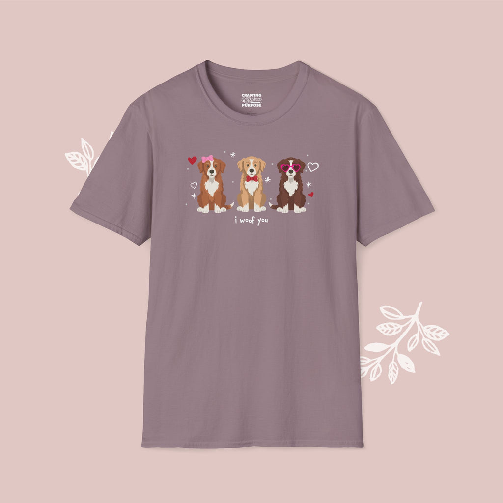I Woof You Cute Nova Scotia Duck Tolling Retriever Trio Dog Tee — Valentine's T-Shirt