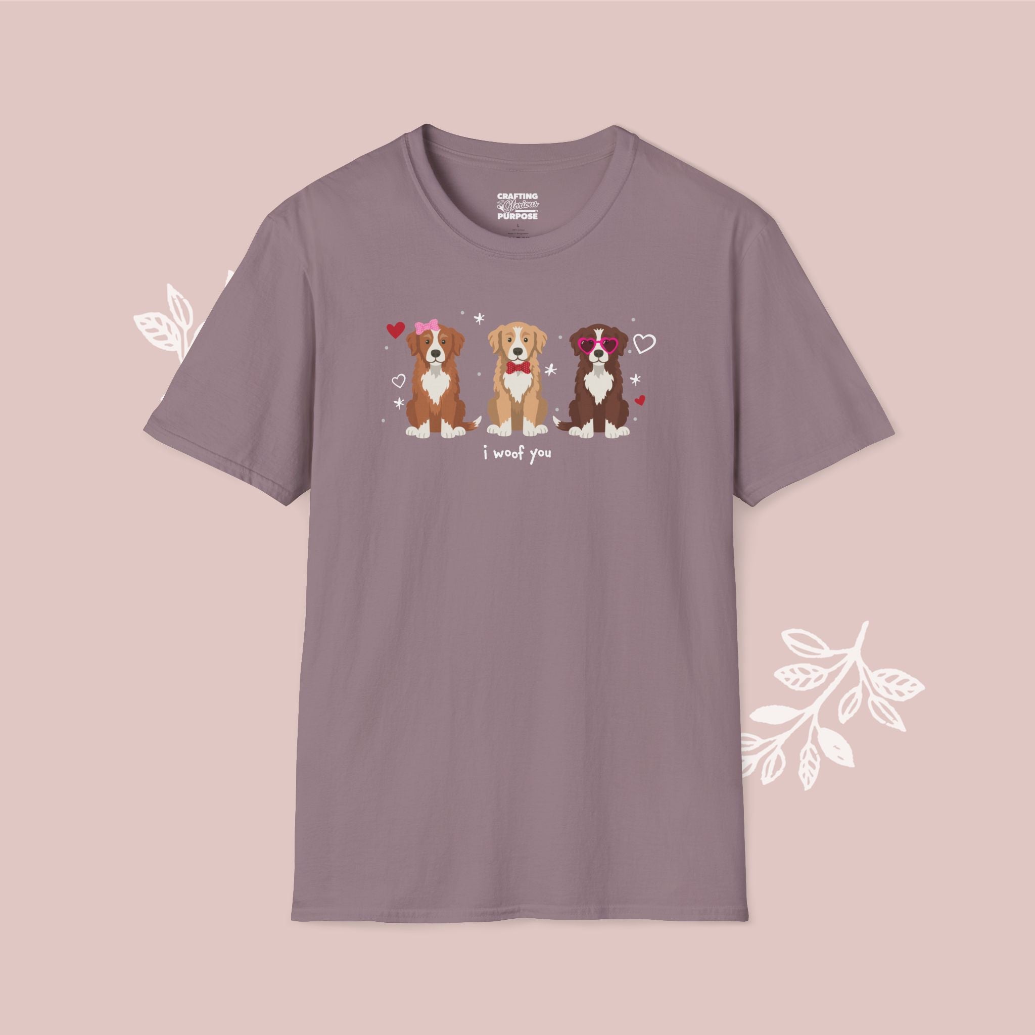 I Woof You Cute Nova Scotia Duck Tolling Retriever Trio Dog Tee — Valentine's T-Shirt