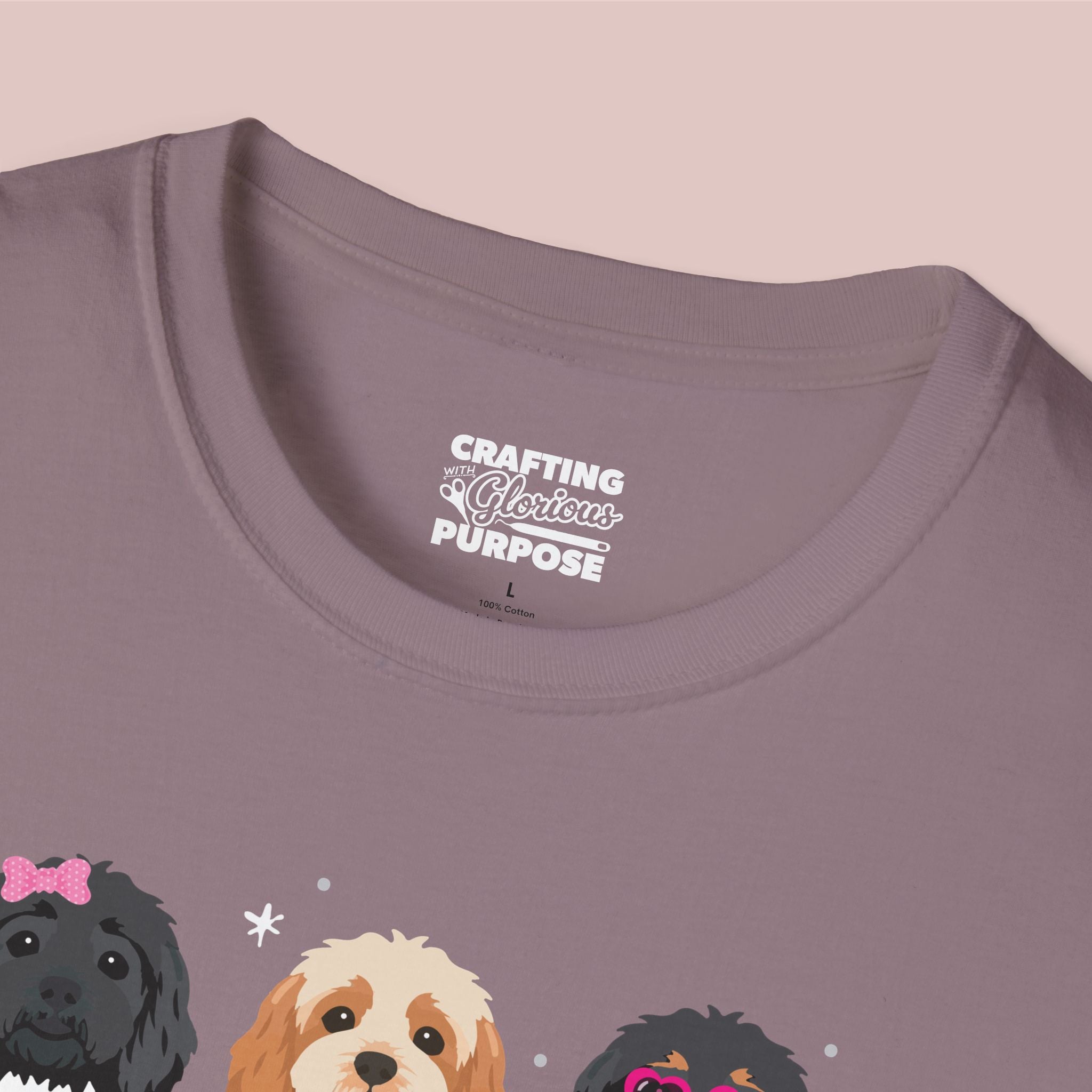 I Woof You Cute Cavapoo Trio Dog Tee — Valentine's T-Shirt