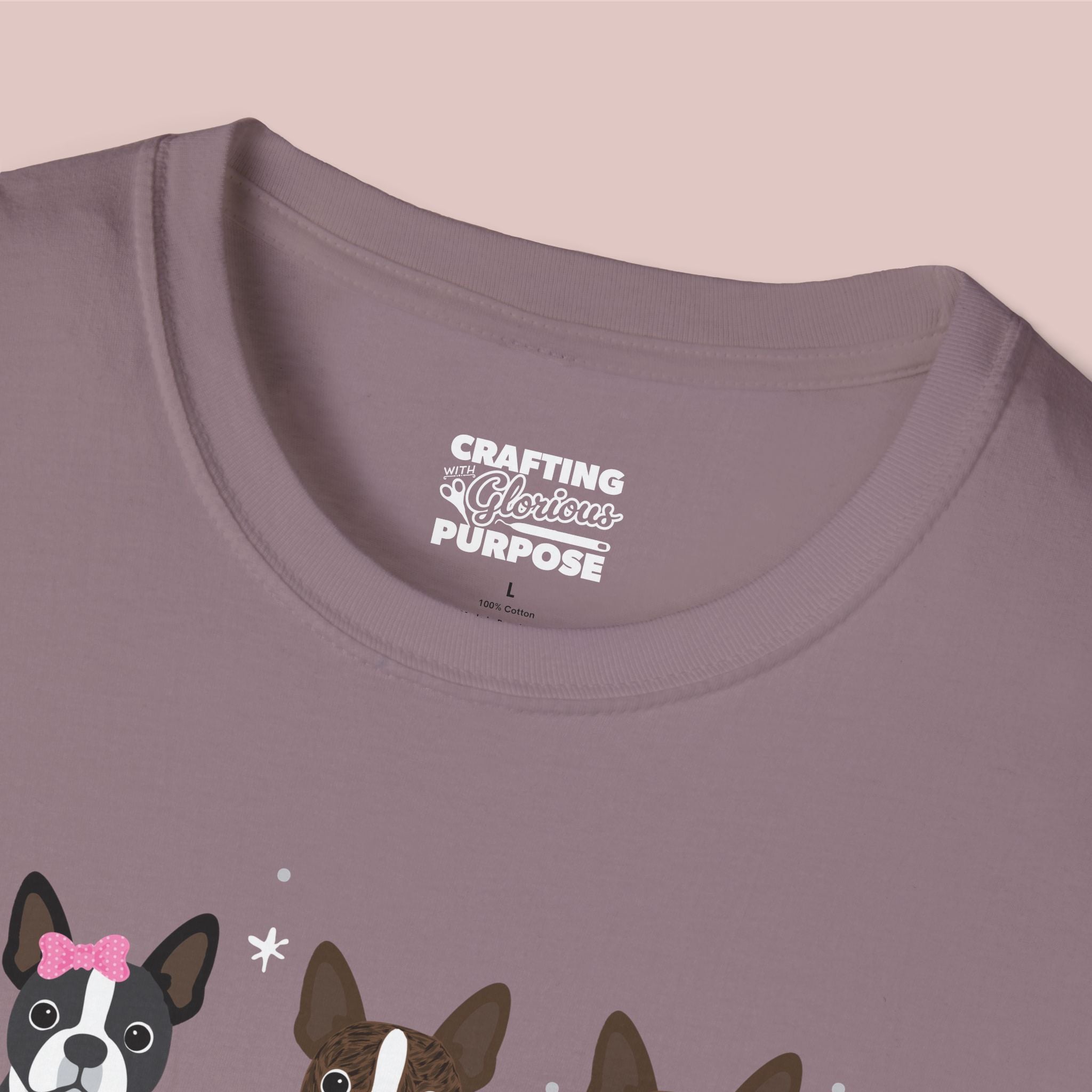 I Woof You Cute Boston Terrier Trio Dog Tee — Valentine's T-Shirt