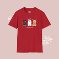 Pomeranian Patriotic Dog Trio T-Shirt — 'Red, White & Woof' Cute America Graphic Tee