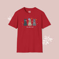 Scottish Terrier Patriotic Dog Trio T-Shirt — 'Red, White & Woof' Cute America Graphic Tee