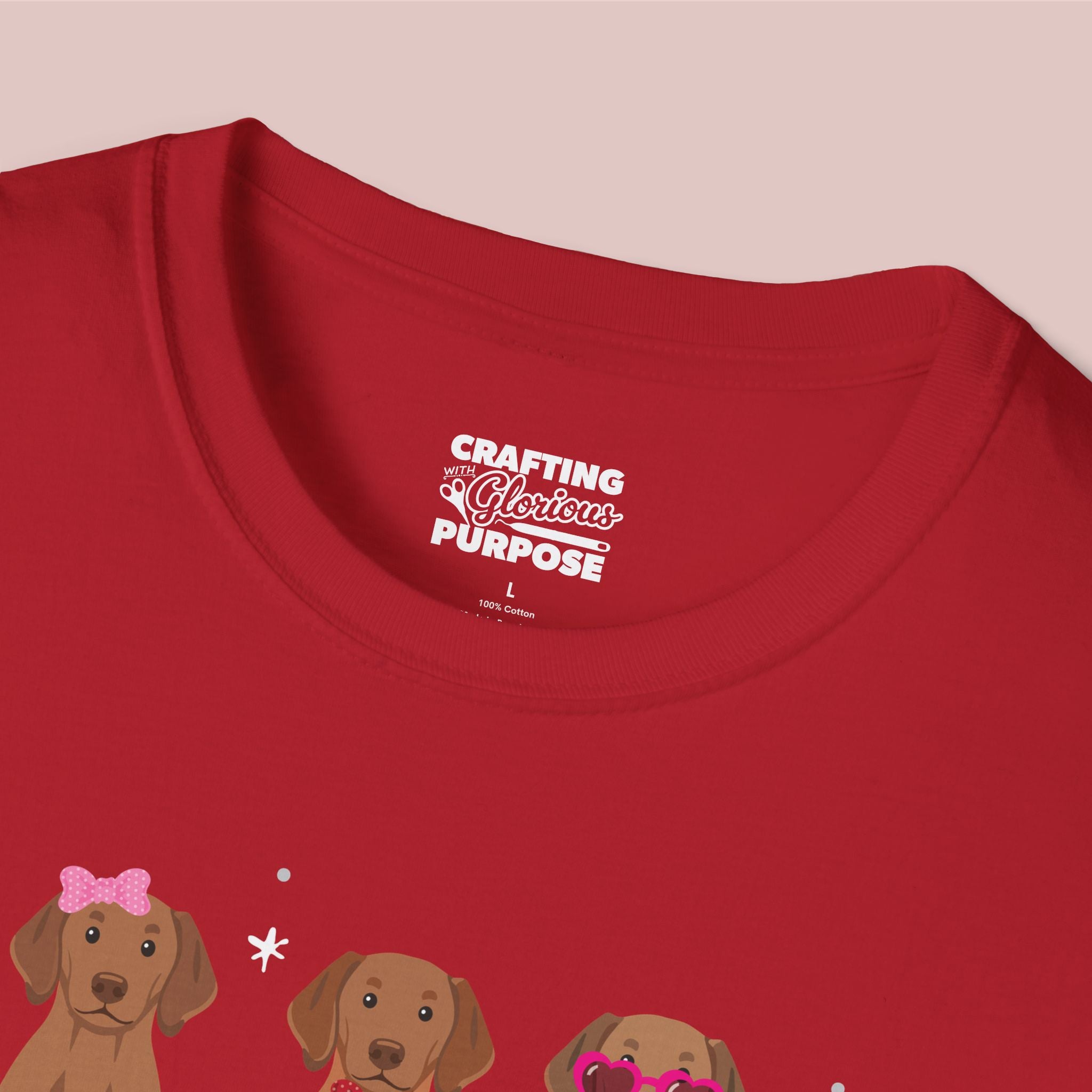 I Woof You Cute Vizsla Trio Dog Tee — Valentine's T-Shirt