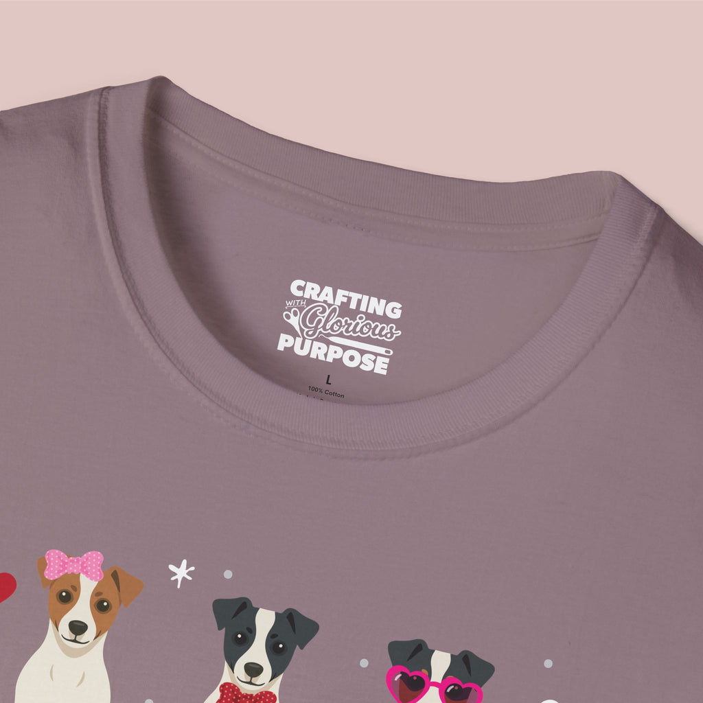 I Woof You Cute Jack Russell Terrier Trio Dog Tee — Valentine's T-Shirt