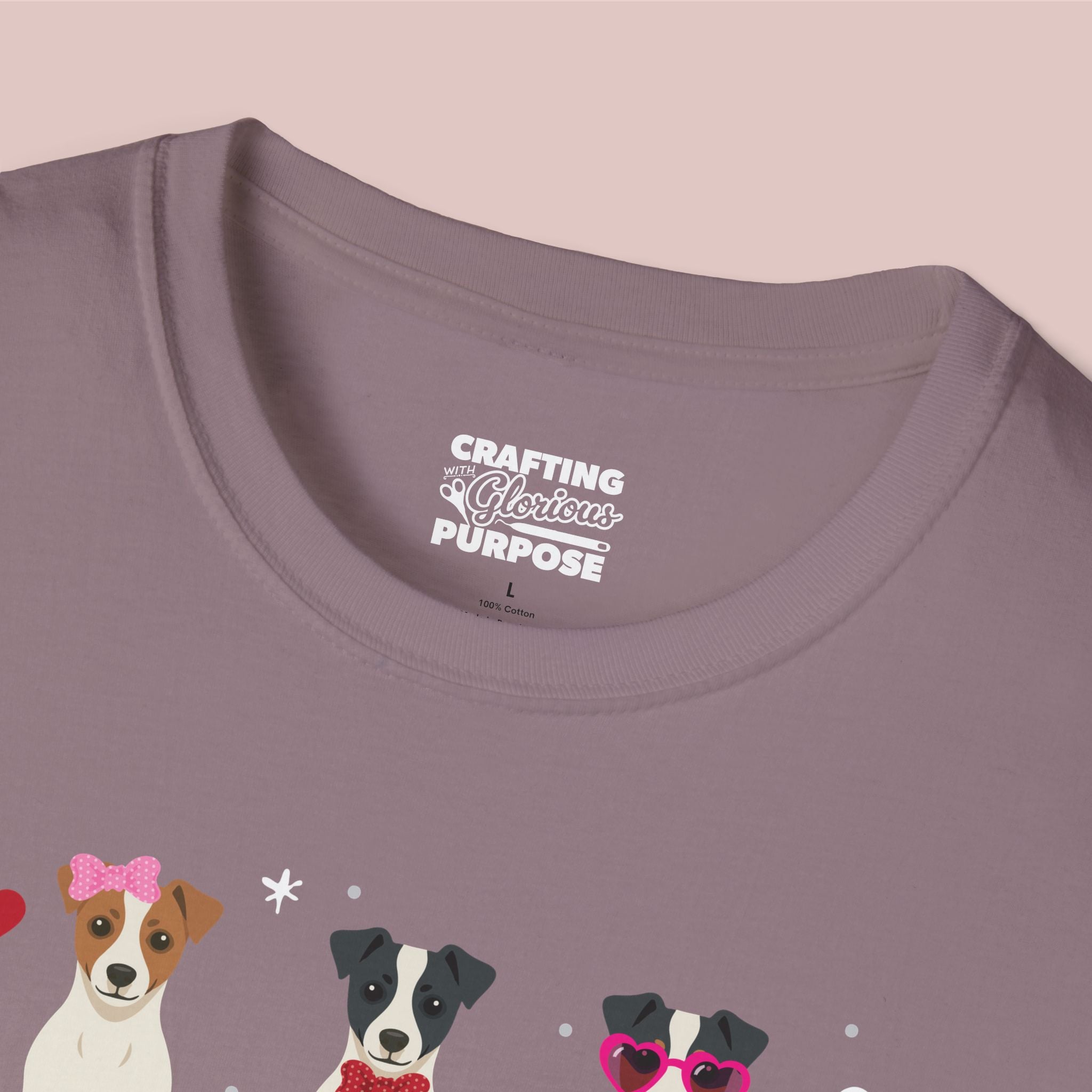 I Woof You Cute Jack Russell Terrier Trio Dog Tee — Valentine's T-Shirt
