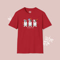 American Bulldog Patriotic Dog Trio T-Shirt — 'Red, White & Woof' Cute America Graphic Tee