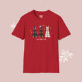 Dobermann Patriotic Dog Trio T-Shirt — 'Red, White & Woof' Cute America Graphic Tee
