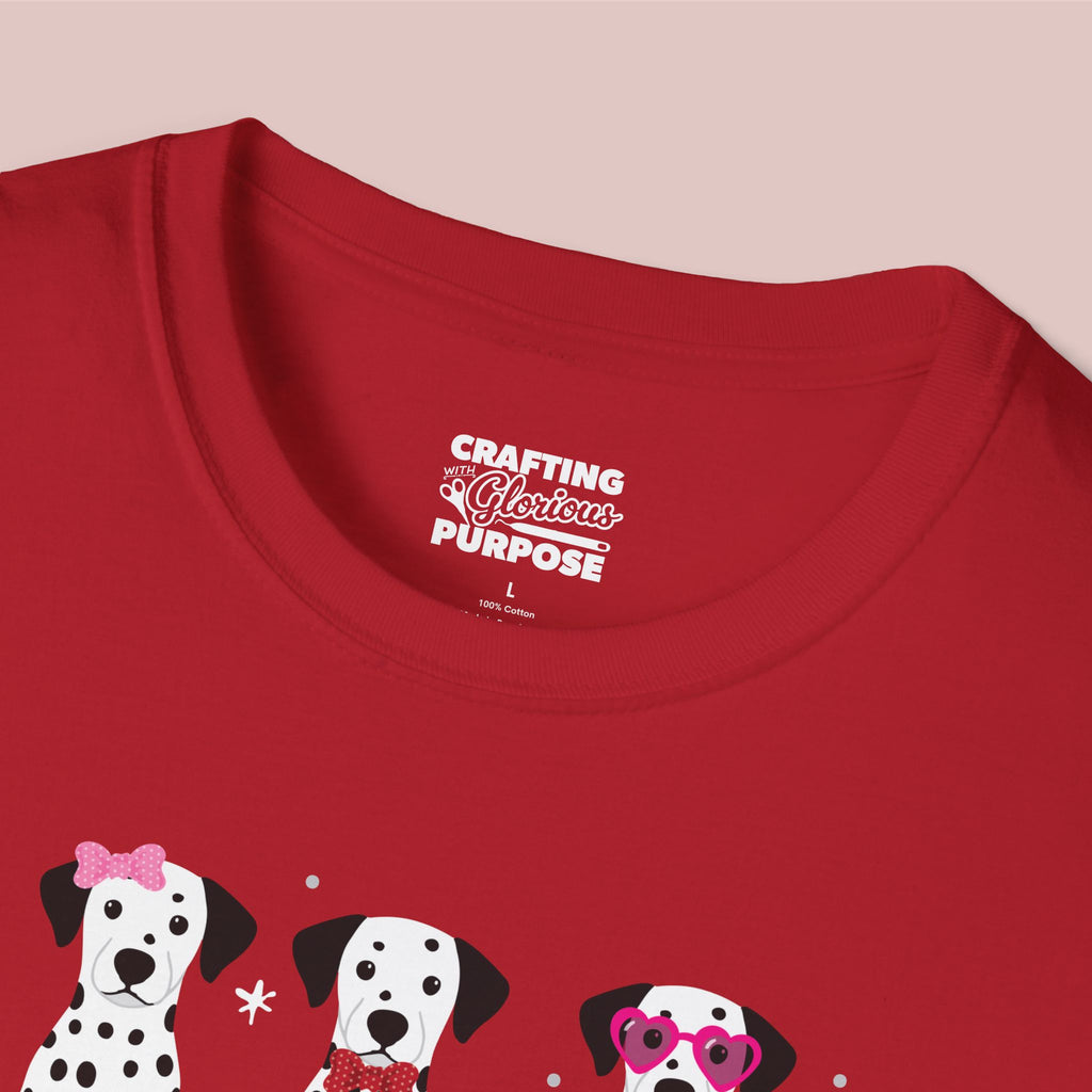 I Woof You Cute Dalmatian Trio Dog Tee — Valentine's T-Shirt