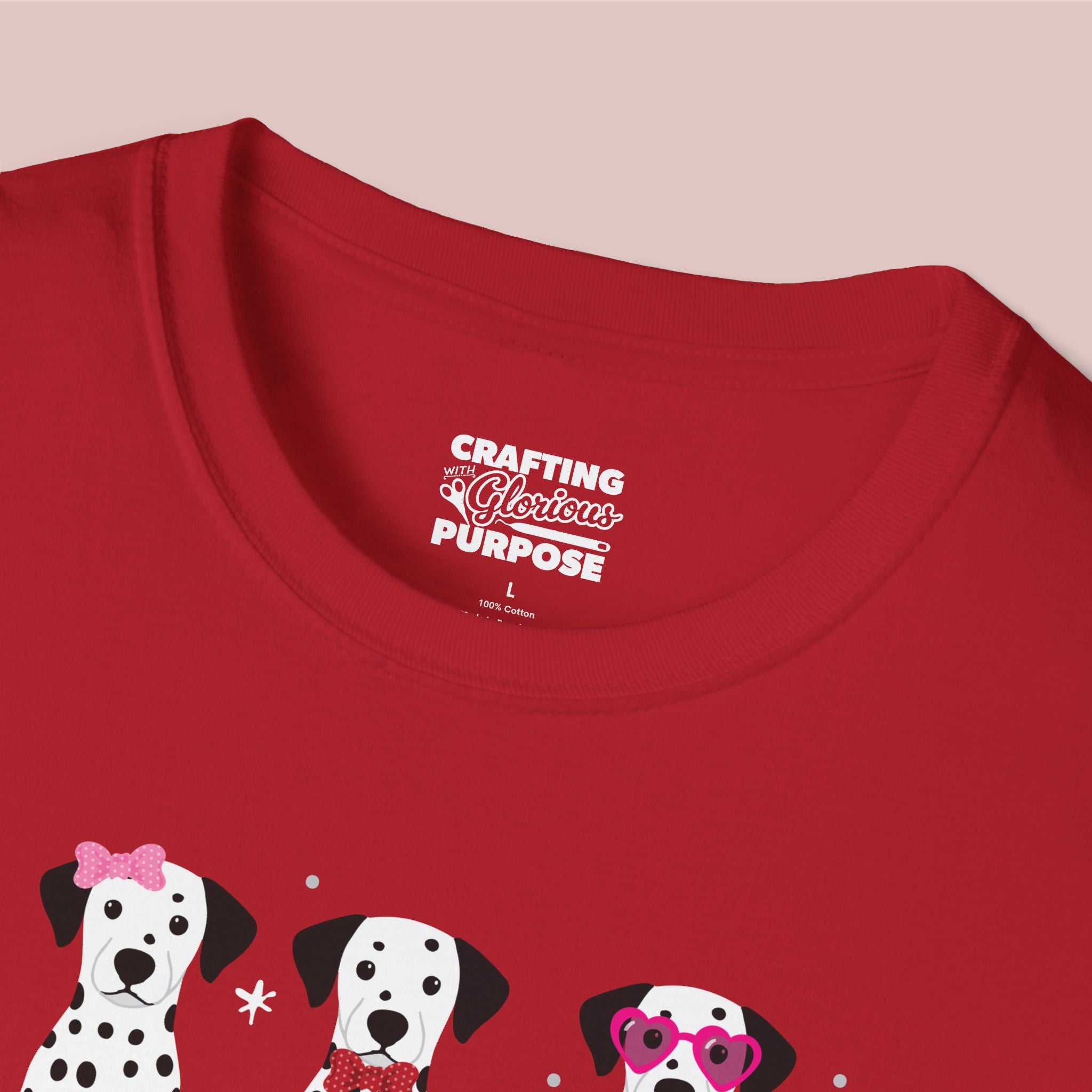 I Woof You Cute Dalmatian Trio Dog Tee — Valentine's T-Shirt