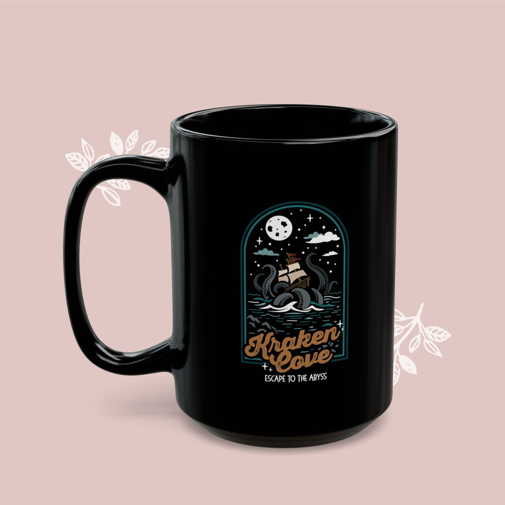 Kraken Coffee Mug — "Kraken Cove" Retro Design