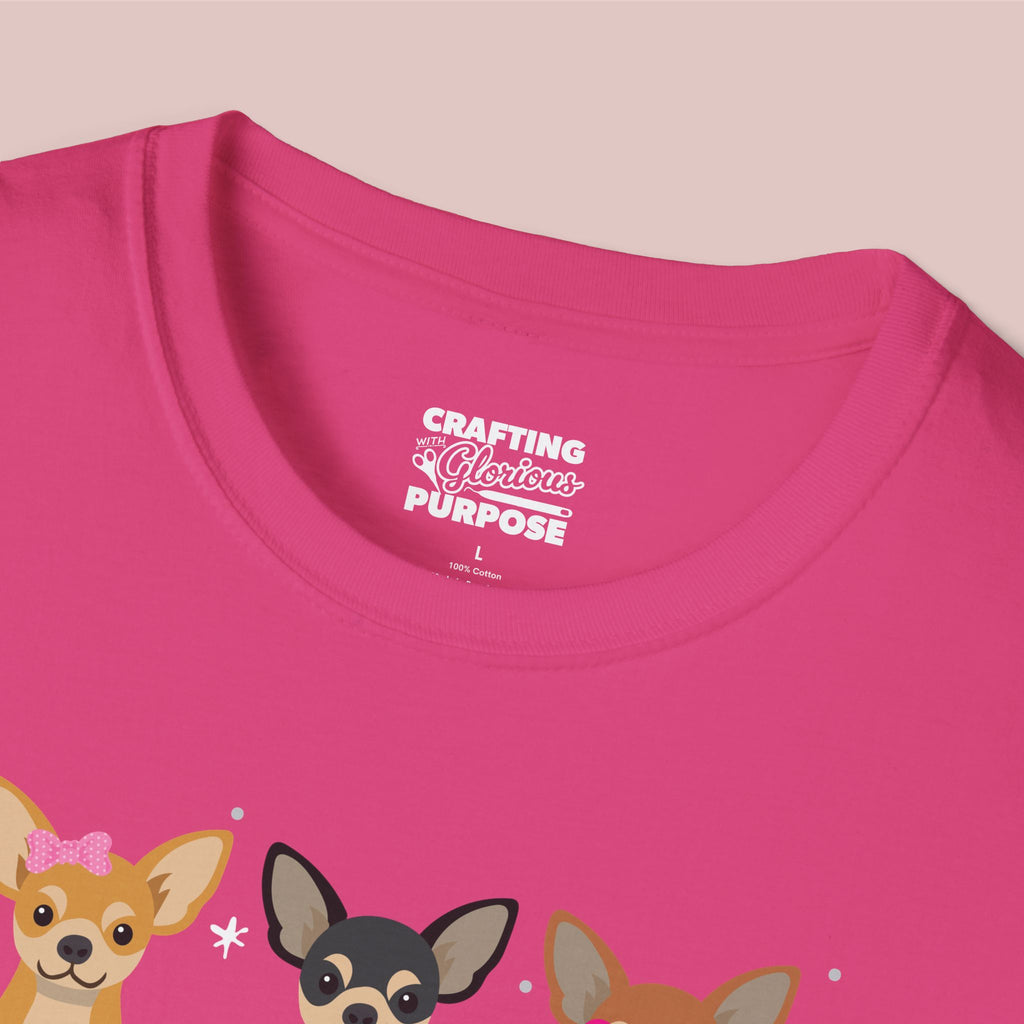 I Woof You Cute Chihuahua Trio Dog Tee — Valentine's T-Shirt