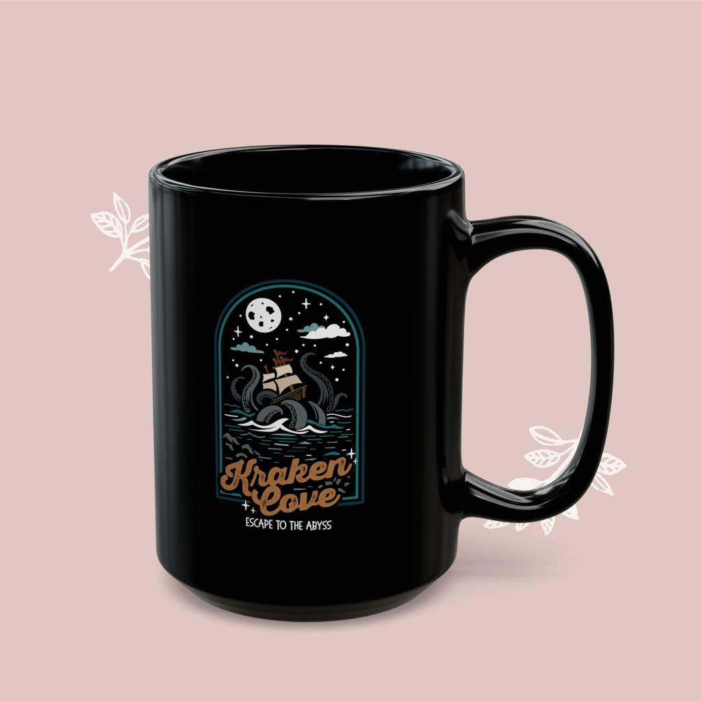 Kraken Coffee Mug — "Kraken Cove" Retro Design