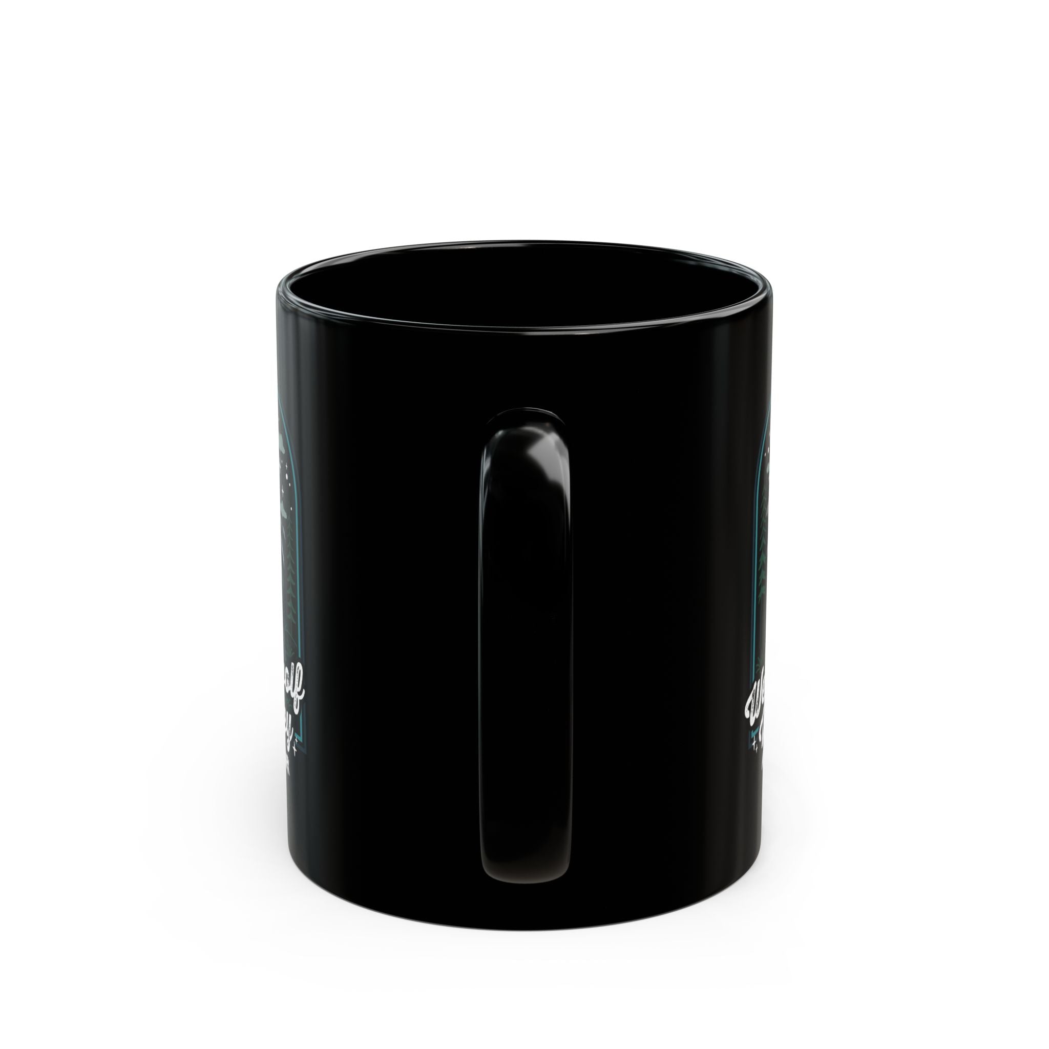 Werewolf Valley Black Mug — 'Active After Dark' Design (11oz & 15oz)