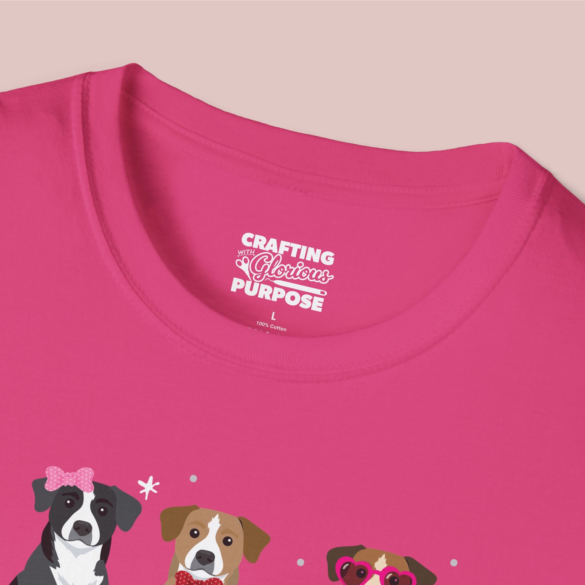 I Woof You Cute Mountain Cur Trio Dog Tee — Valentine's T-Shirt