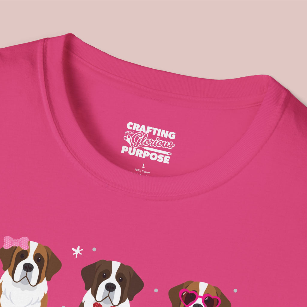 I Woof You Cute St. Bernard Trio Dog Tee — Valentine's T-Shirt