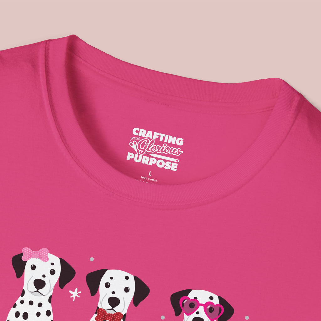 I Woof You Cute Dalmatian Trio Dog Tee — Valentine's T-Shirt