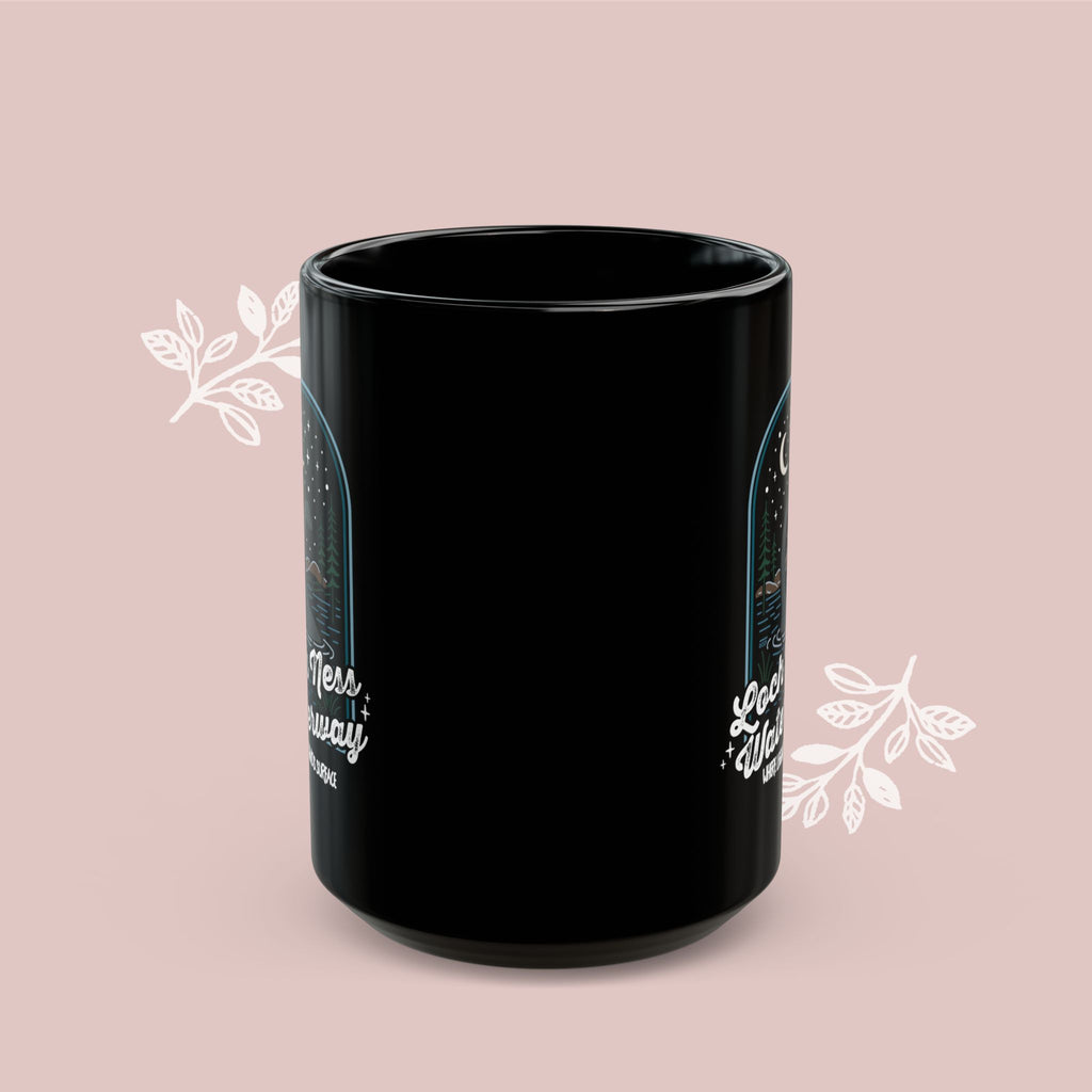 Loch Ness Waterway Black Mug — 'Legends Run Deep'  11oz/15oz