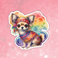 Chihuahua - Cute Hippie Dog Sticker